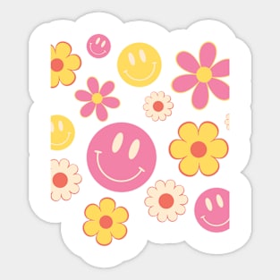 flower groovy pattern Sticker